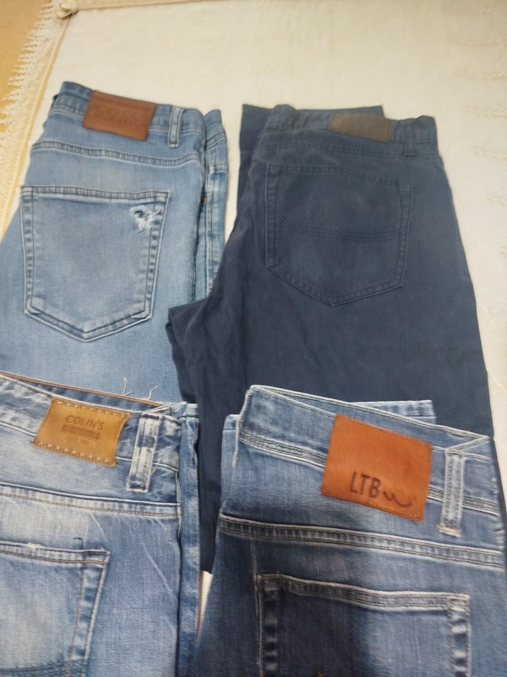 Erkek Günlük Kot Pantolonlar - Mavi Tonlar - Görsel 2