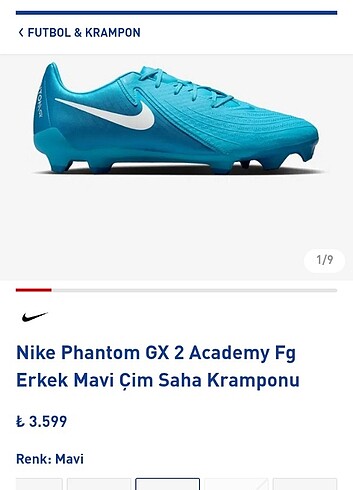 Orijinal Nike phantom Gx 2