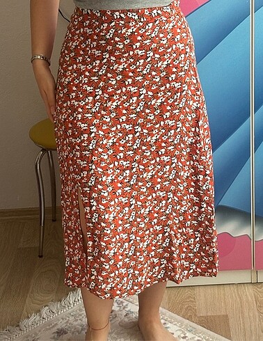 Maxi boy yırtmaçlı etek