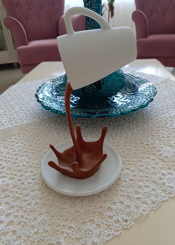 Kahverengi Sütlü Kahve Fincanı Dekoru - Görsel 3