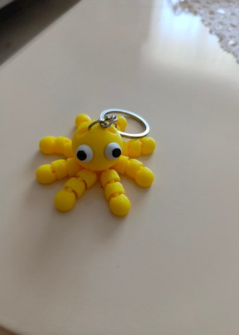 Sarı Ahtapot Figürlü Anahtarlık - Görsel 2