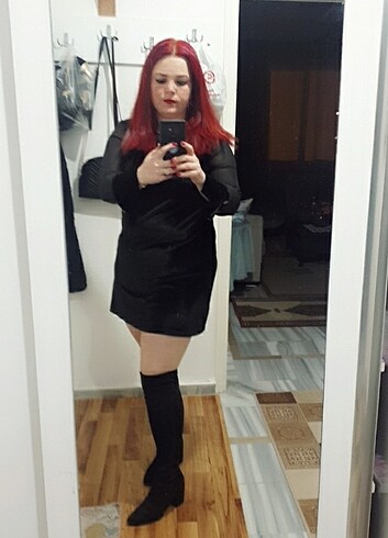 Zara Kadife elbise