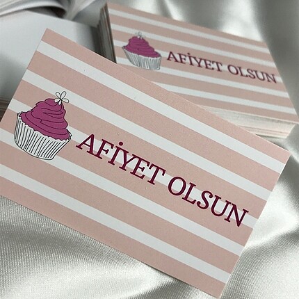 Pembe Afiyet Olsun Kartı