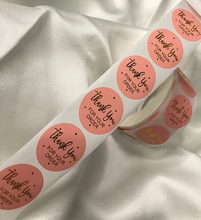 Beden Pembe Thank You Sticker