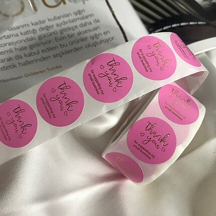 Pembe Thank You Sticker