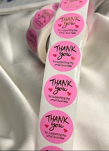  Pembe thank you sticker