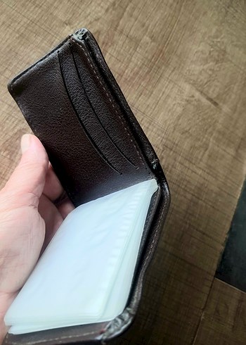 Kahverengi Baskılı Minimalist Erkek Cüzdan - Görsel 3