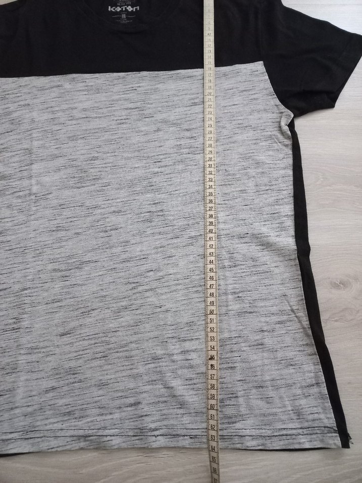 Gri Siyah Kısa Kollu Erkek Tişört - Görsel 4