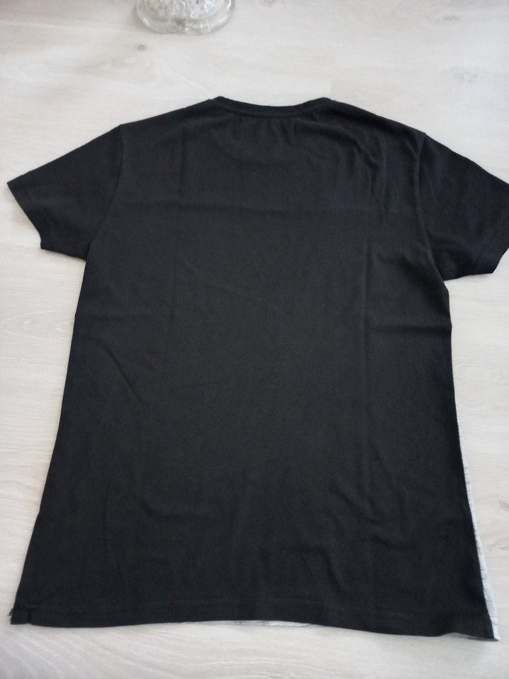 Gri Siyah Kısa Kollu Erkek Tişört - Görsel 3