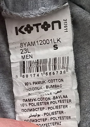 Düğmeli Gri V Yaka Erkek Tişört - Görsel 3