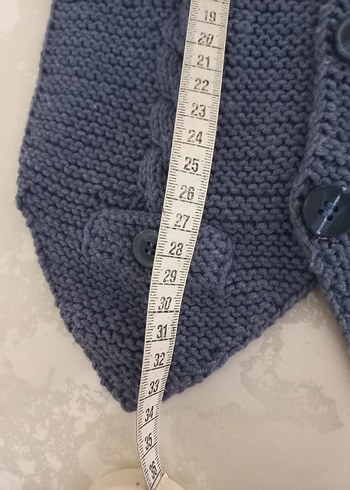 Gri Örgü Erkek Çocuk Yeleği - Görsel 4