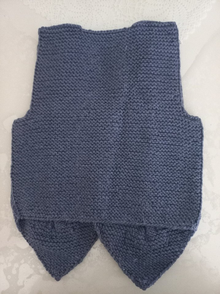 Gri Örgü Erkek Çocuk Yeleği - Görsel 2