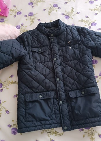 Erkek Çocuk Gri Düğmeli Mont - Görsel 3