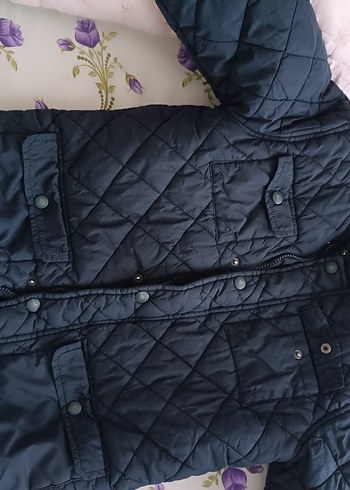 Erkek Çocuk Gri Düğmeli Mont - Görsel 5