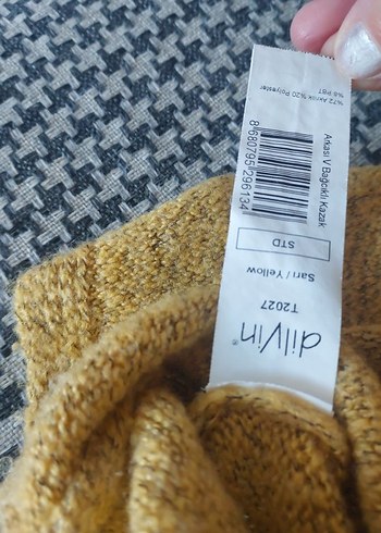 Dilvin Bej Kadın Örgü Yün Kazak - Görsel 6