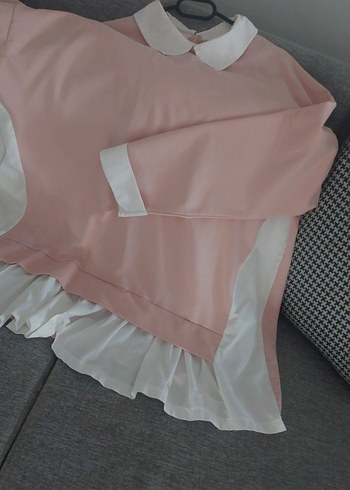 Pembe Uzun Kollu modeist Bluz&tunik 3XL - Görsel 5