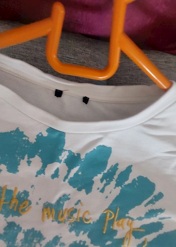 Beyaz Batik Desenli Bohem Kadın Sweatshirt Mavi marka - Görsel 10