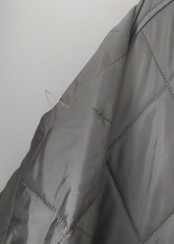 Düğmeli Kadın Uzun Kollu haki kapsonlu kapitoneCeket - Görsel 9