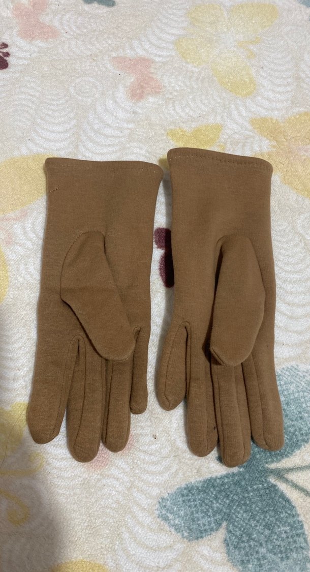 Bej Dantel Detaylı Kadın Triko Eldiven - Görsel 2