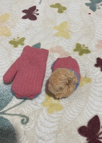 Nakışlı Renkli Kız Çocuk Eldiveni - Görsel 3