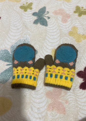 Çocuk Renkli Örgü Eldivenler - Görsel 2