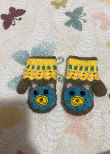 Çocuk Renkli Örgü Eldivenler - Görsel 3