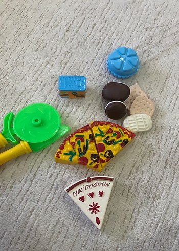 Renkli Oyuncak Pizza ve Tatlı Seti - Görsel 2