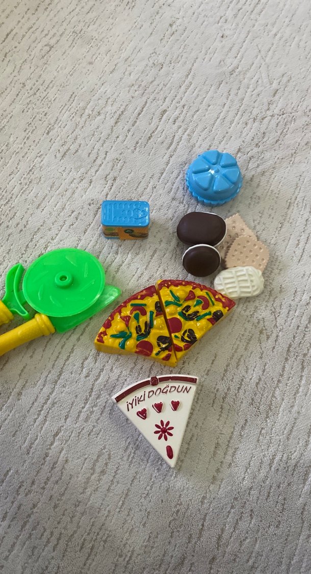 Renkli Oyuncak Pizza ve Tatlı Seti - Görsel 2