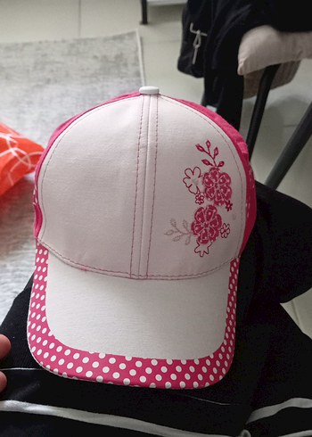 Puantiyeli Pembe cocuk Spor Şapka