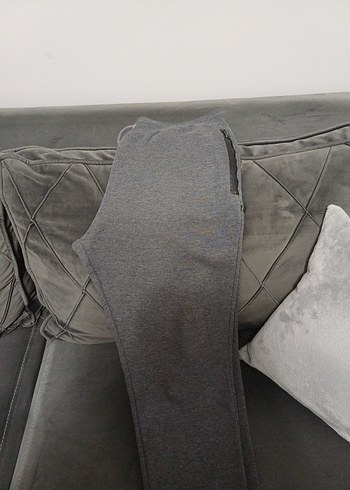 Fermuarlı Gri Erkek Eşofman Altı - Görsel 4