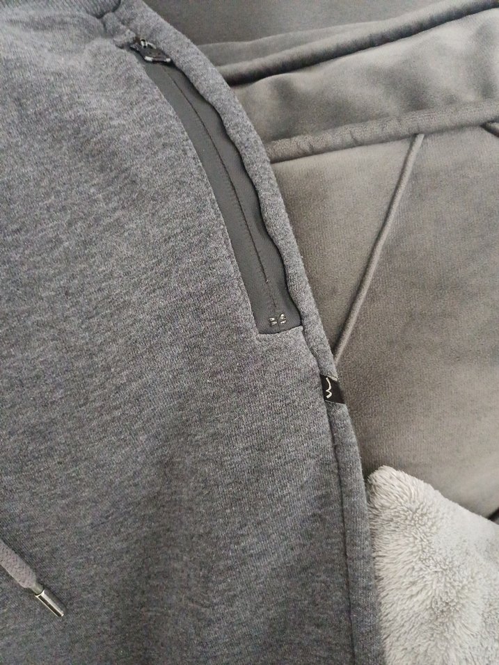 Fermuarlı Gri Erkek Eşofman Altı - Görsel 2