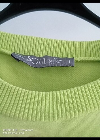 38 Beden yeşil Renk Soul marka sweatshirt 