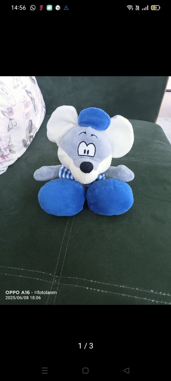 Mavi Gri Peluş Oyuncak Ayı - Görsel 3