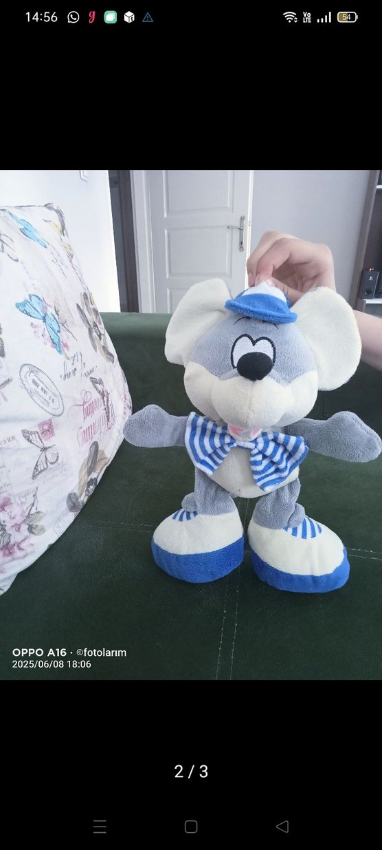 Mavi Gri Peluş Oyuncak Ayı - Görsel 2