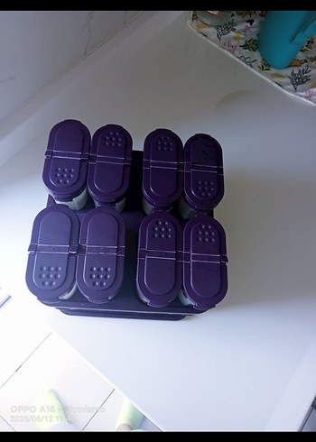 Mor Kapaklı Tupperware Baharatlık Seti - Görsel 5