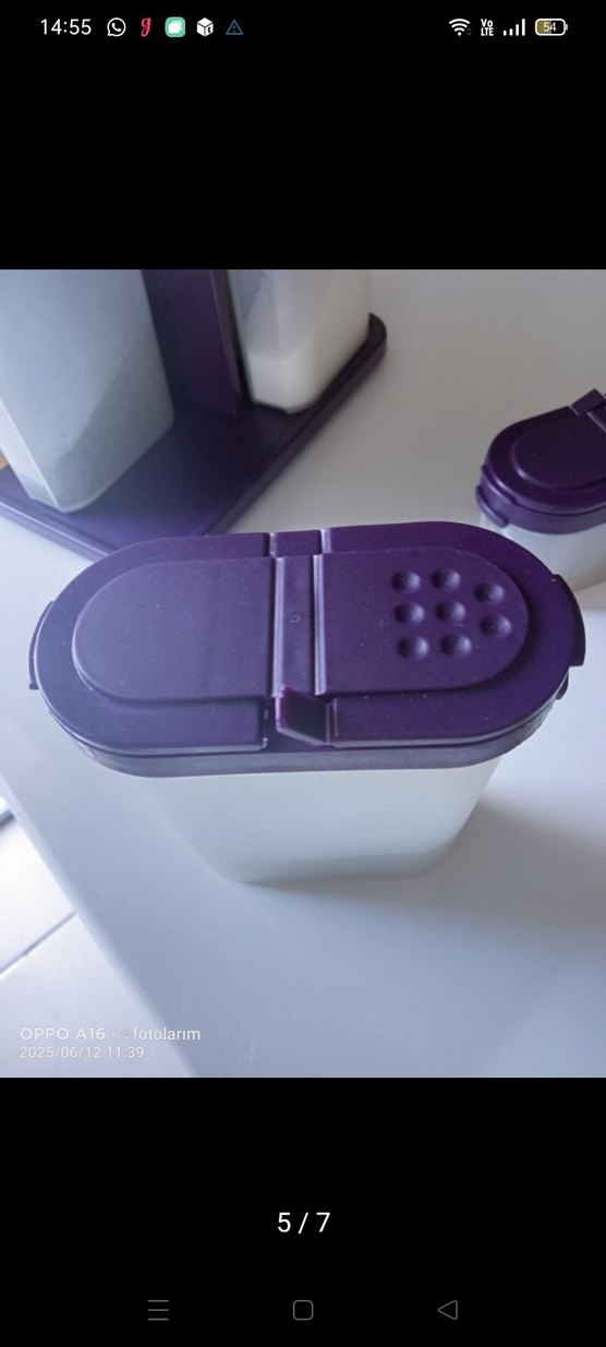 Mor Kapaklı Tupperware Baharatlık Seti - Görsel 4