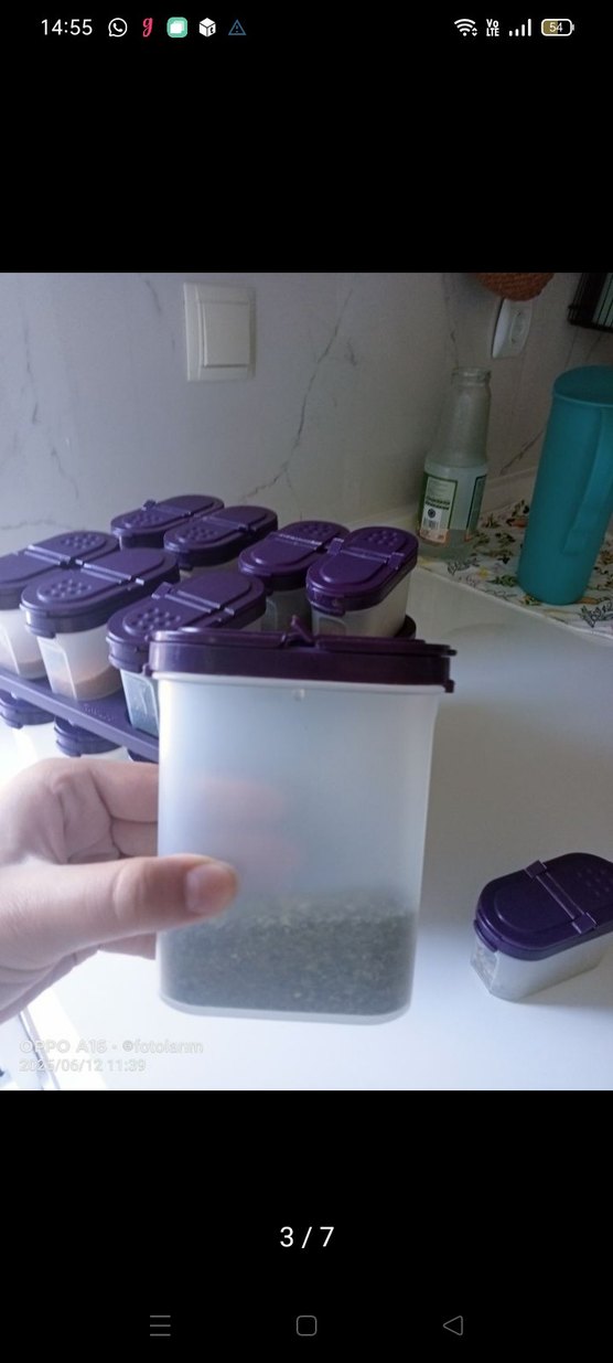 Mor Kapaklı Tupperware Baharatlık Seti - Görsel 3