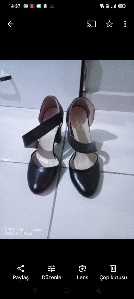 Tokalı Siyah Kadın Topuklu Ayakkabı - Görsel 2