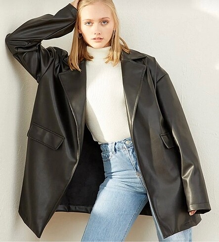 Deri blazer ceket