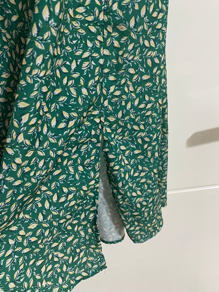 Uzun Yeşil Bohem Salaş Elbise - Görsel 3