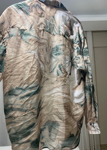 Bej Batik Desenli Gömlek - Görsel 5