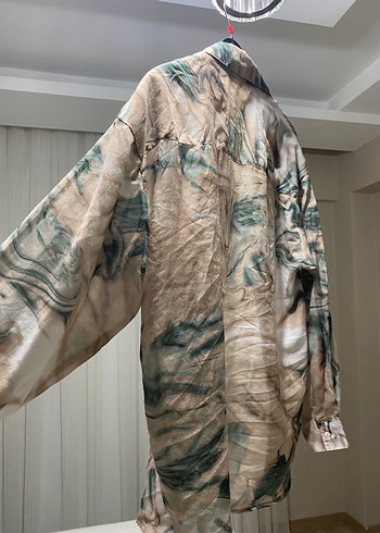 Bej Batik Desenli Gömlek - Görsel 4