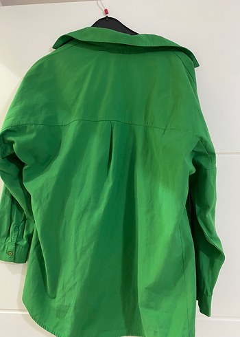 Düğmeli Yeşil Gömlek - Görsel 5