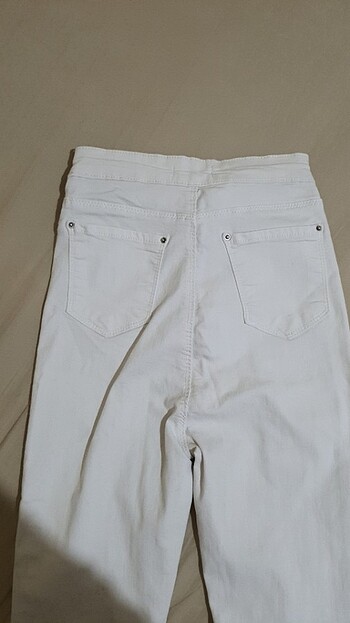 28 Beden beyaz Renk Kot Beyaz pantolon