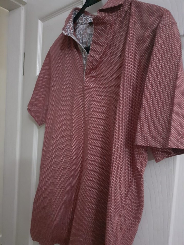 Bordo Düğmeli Erkek Polo Tişört - Görsel 2