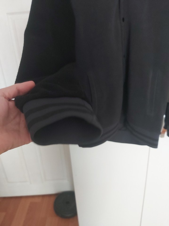 Düğmeli Siyah Erkek Sweatshirt - Görsel 3