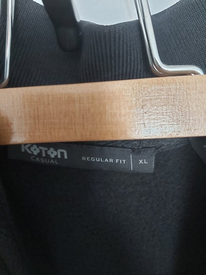 Düğmeli Siyah Erkek Sweatshirt - Görsel 4