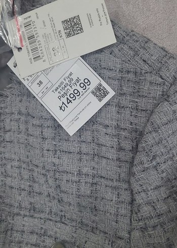 Düğmeli Gri Kadın Mini Ceket - Görsel 3