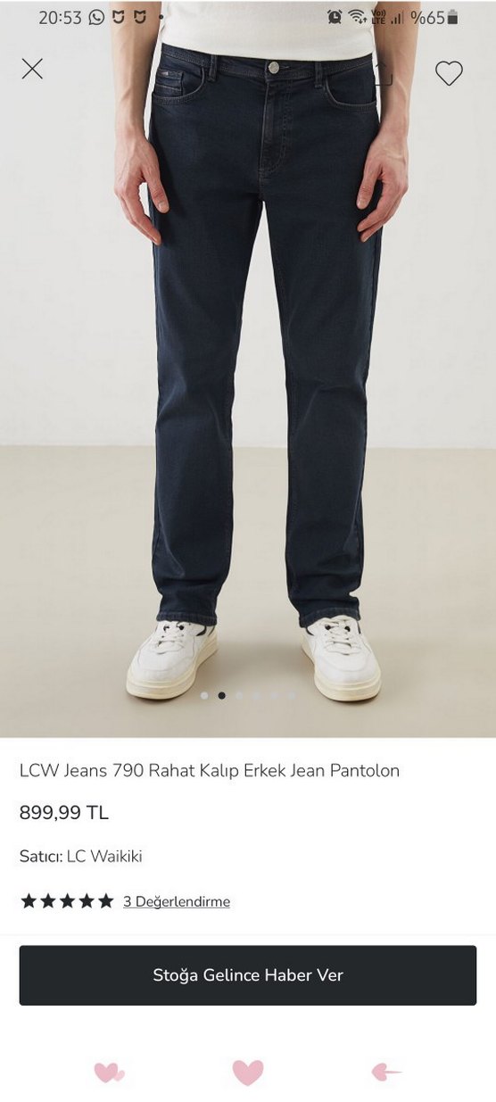 LCW Erkek Rahat Kalıp Jean Pantolon - Görsel 4