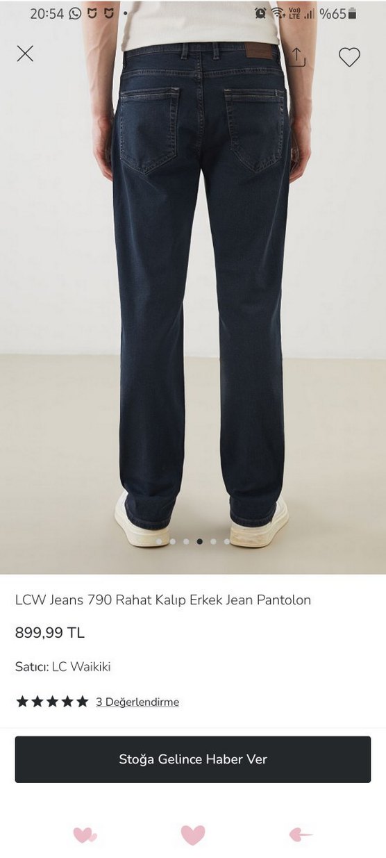 LCW Erkek Rahat Kalıp Jean Pantolon - Görsel 2